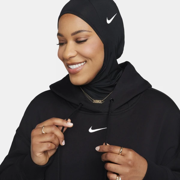 Худи женское Nike NS PHNX FLC OS PO HOODIE черное DQ5860-010