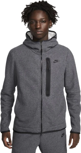 Толстовка Nike M TCH FLC FZ WINTER HD сіра DQ4801-010