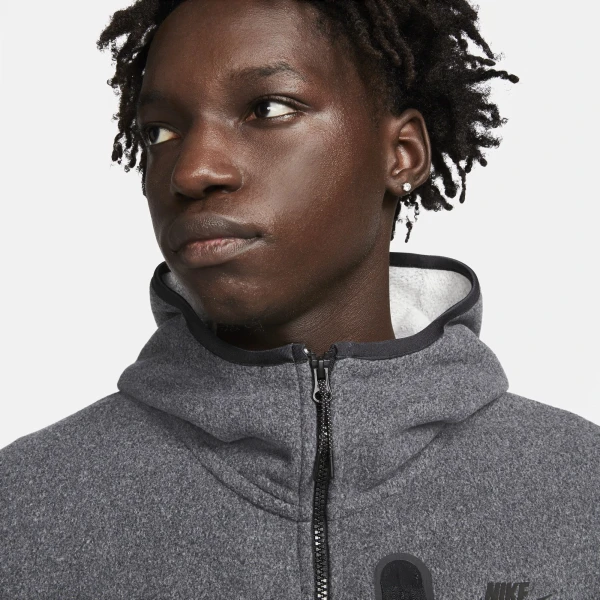 Толстовка Nike M TCH FLC FZ WINTER HD сіра DQ4801-010