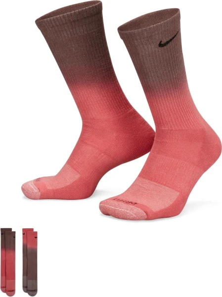 Носки спортивные Nike U NK EVERYDAY PLUS CUSH CREW разноцветные (2 пары) DH6096-914