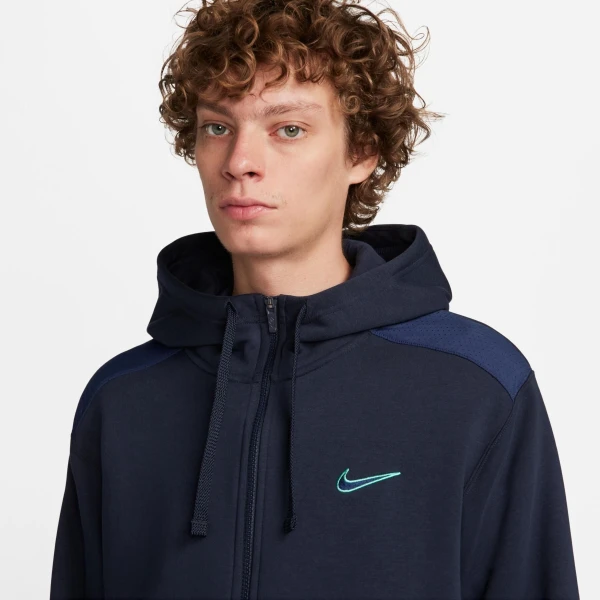 Толстовка Nike SP FLC FZ HOODIE BB темно-синя FQ8819-475