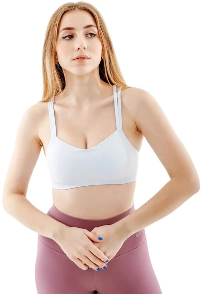 Топ жіночий Nike DF ALATE TRACE BRA білий DO6608-423