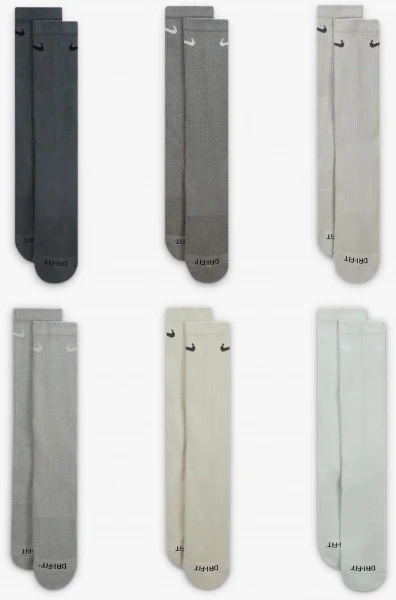 Шкарпетки Nike U NK ED PLS CSH CRW 6PR - 132 різнокольорові (6 пар) SX6897-991