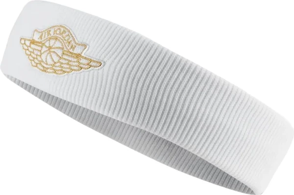 Повязка на голову Nike JORDAN WINGS HEADBAND 2.0 бело-золотая J.000.3604.109.OS