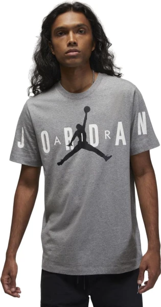 Футболка Nike M J JD AIR STRETCH SS CREW серая DV1445-091