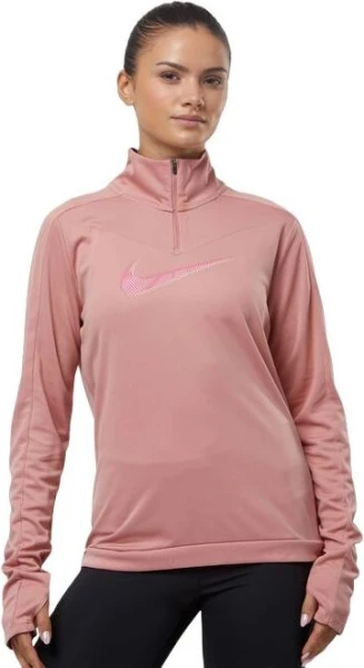 Реглан для бега женский Nike SWOOSH розовый FB4687-618