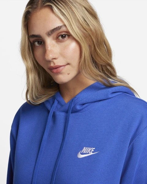 Толстовка Nike CLUB HOODIE PO BB синяя BV2654-480