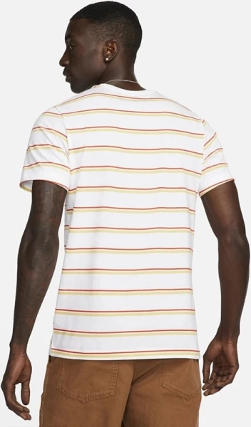 Футболка Nike M TEE CLUB STRIPE бело-оранжево-красная DZ2985-100