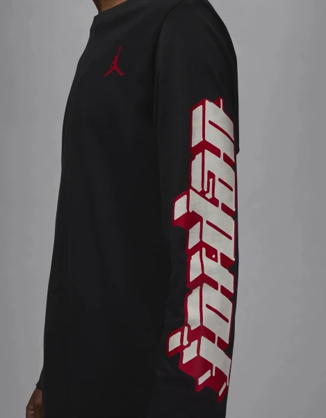 Лонгслив Nike M J BRAND LS GFX CREW черный FN5976-010
