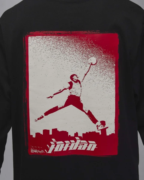 Лонгслив Nike M J BRAND LS GFX CREW черный FN5976-010
