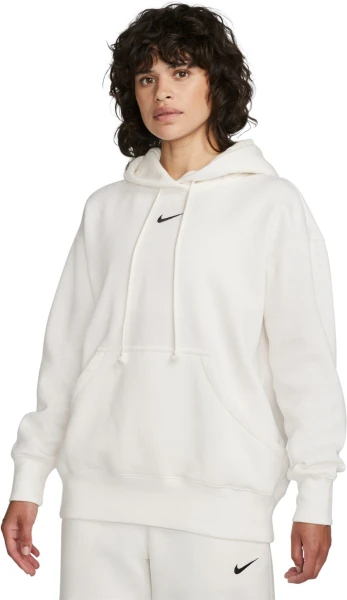 Худи женское Nike W NSW PHNX FLC OS PO HOODIE белое DQ5860-133