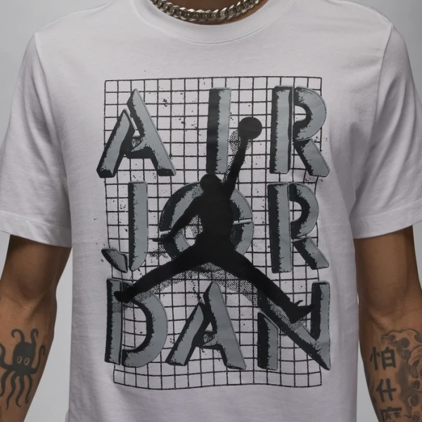 Футболка Nike M J BRAND JM STACK SS CREW белая FN5978-100