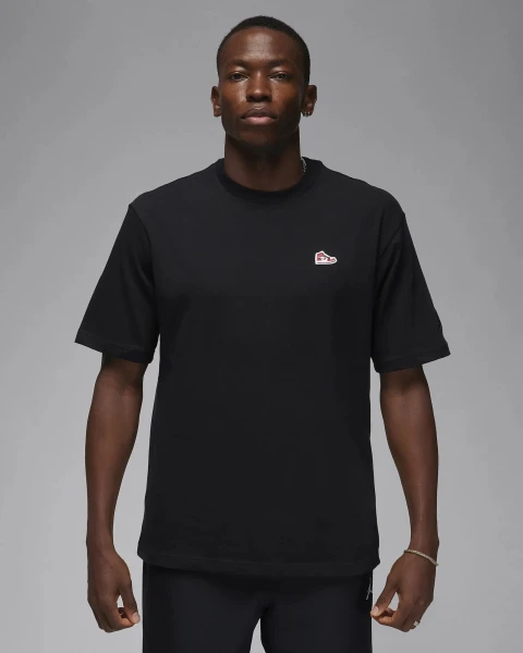 Футболка Nike M J BRAND SNKR PTCH SS CREW черная FN5982-010