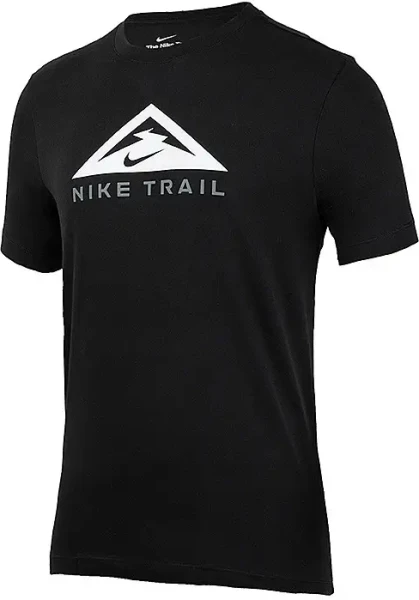 Футболка Nike U NK DF TEE TRAIL FS черная DX2183-010