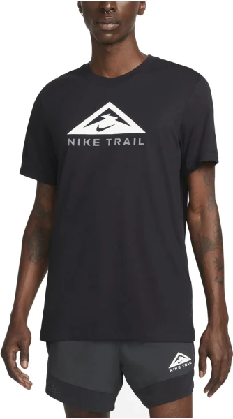 Футболка Nike U NK DF TEE TRAIL FS черная DX2183-010