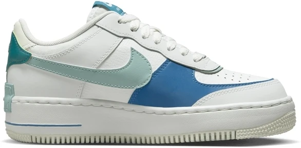 Кросівки жіночі Nike AIR FORCE 1 SHADOW біло-синьо-м'ятні DZ1847-101
