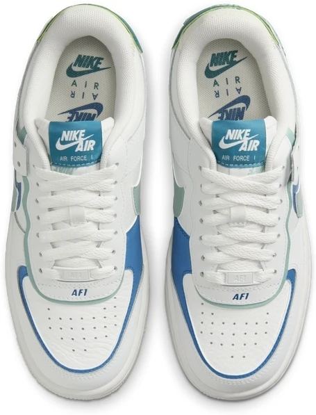 Кроссовки женские Nike AIR FORCE 1 SHADOW бело-сине-мятные DZ1847-101