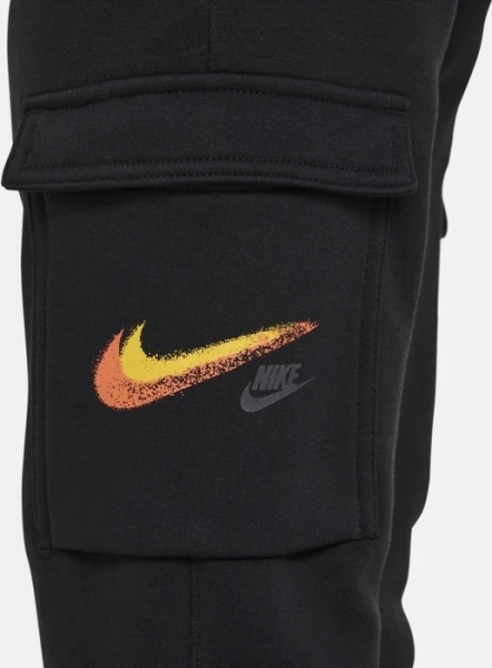 Спортивні штани підліткові Nike B NSW SI FLC CARGO PANT BB чорні FZ4718-010