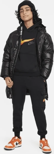Спортивні штани підліткові Nike B NSW SI FLC CARGO PANT BB чорні FZ4718-010