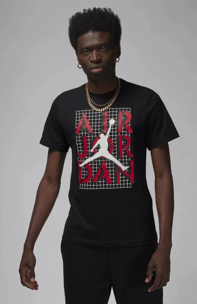 Футболка Nike JORDAN M J BRAND JM STACK SS CREW черная FN5978-010