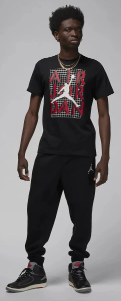 Футболка Nike JORDAN M J BRAND JM STACK SS CREW черная FN5978-010