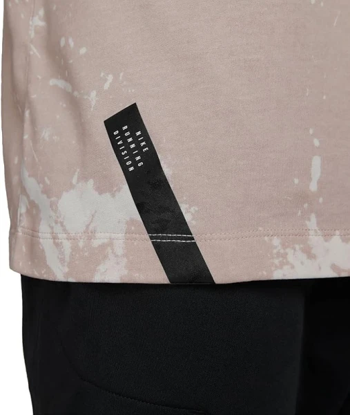 Футболка Nike M NK DF TEE RUN DIVISN AOP бежево-белая DZ2729-030