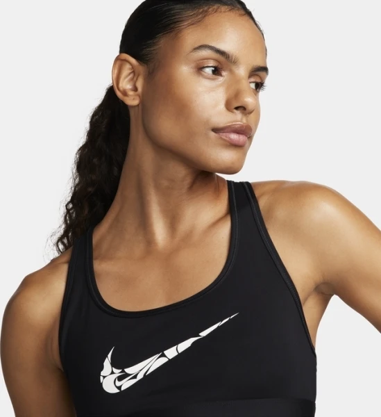 Топ жіночий Nike W NK SWSH LS HBR BRA чорний FN2898-010