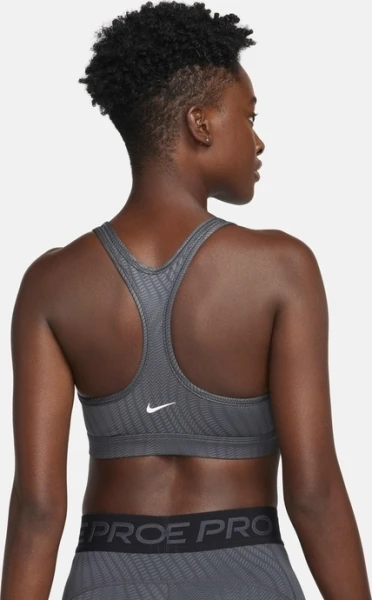 Топ жіночий Nike W NP SWSH LGT SPT AOP BRA темно-сірий FN4708-060
