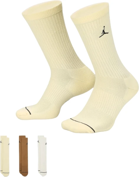 Носки Nike U J ED CUSH POLY CREW 3PR 144 бело-бежево-коричневые DX9632-919