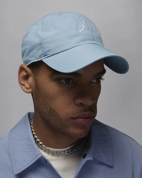 Кепка Nike J CLUB CAP US CB JUMPMAN голубая FD5185-436