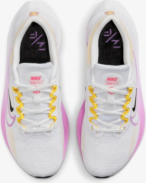 Кросівки бігові жіночі Nike WMNS ZOOM FLY 5 біло-оранжево-рожеві DM8974-100