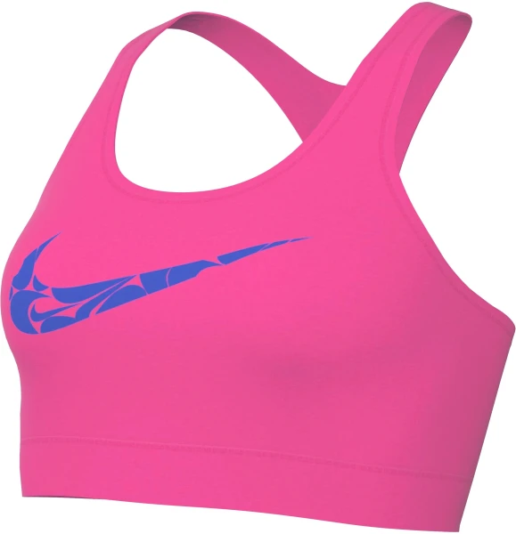 Топ женский Nike W NK SWSH LS HBR BRA розовый FN2898-605