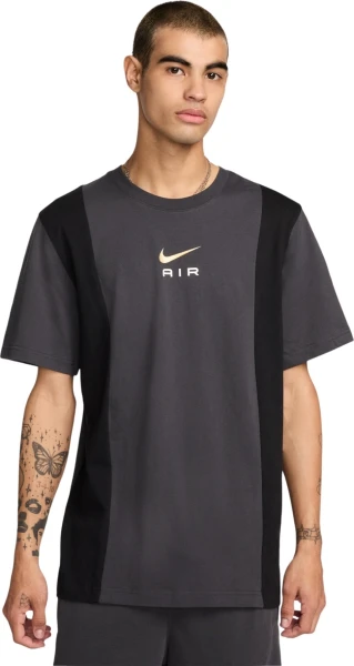 Футболка Nike M NSW SW AIR SS TOP серо-черная FN7702-070