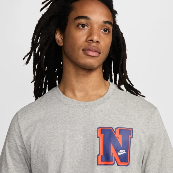 Футболка Nike M NSW TEE CLUB SSNL LBR сіра FV3772-063