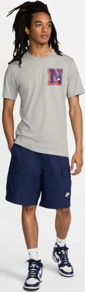 Футболка Nike M NSW TEE CLUB SSNL LBR сіра FV3772-063