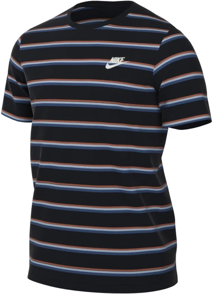 Футболка Nike M TEE CLUB STRIPE чорна DZ2985-011