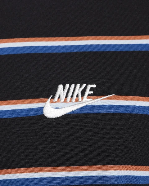 Футболка Nike M TEE CLUB STRIPE чорна DZ2985-011