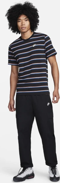 Футболка Nike M TEE CLUB STRIPE чорна DZ2985-011