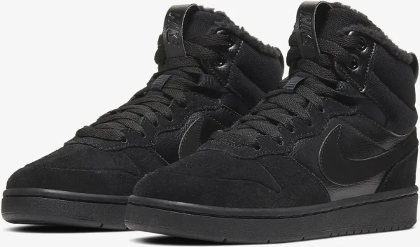 Кроссовки детские Nike COURT BOROUGH MID 2 BOOT BG черные CQ4023-001