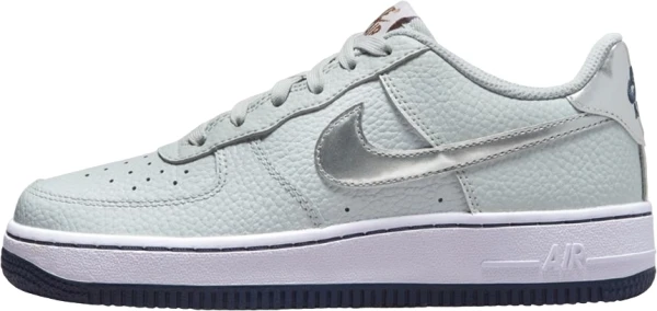 Кроссовки детские Nike AIR FORCE 1 GS серо-серебряные CT3839-004