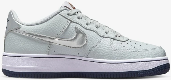 Кроссовки детские Nike AIR FORCE 1 GS серо-серебряные CT3839-004