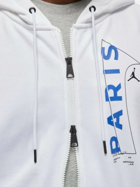 Толстовка Nike JORDAN MJ PSG FLC FZ біла DN6150-100