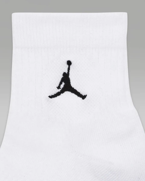 Носки Nike JORDAN U J ED CUSH POLY ANKLE 3PR 144 бело-серо-черные (3 пары) DX9655-911