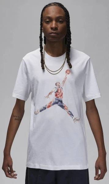 Футболка Nike JORDAN M J BRAND JM WTRCLR SS CREW белая FN5980-100