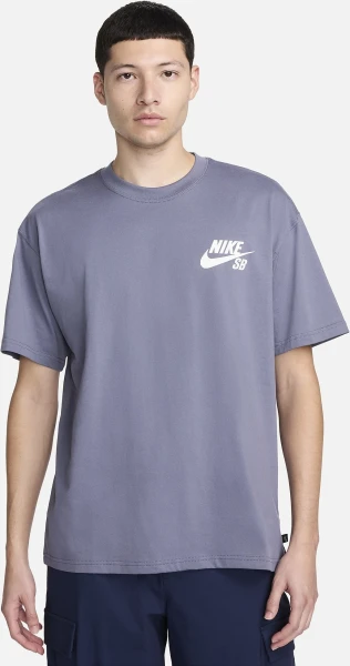 Футболка Nike M NK SB TEE LOGO LBR серая DC7817-003