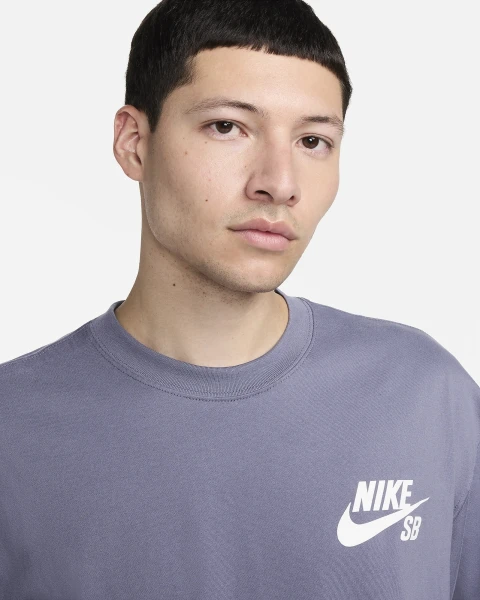 Футболка Nike M NK SB TEE LOGO LBR серая DC7817-003