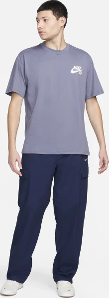 Футболка Nike M NK SB TEE LOGO LBR серая DC7817-003