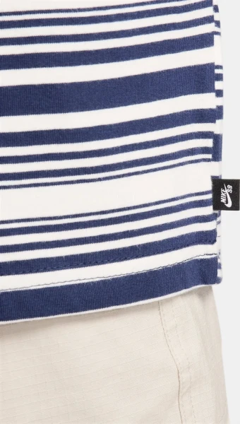 Футболка Nike U NK SB TEE M90 STRIPE SP24 бело-темно-синяя FQ3711-410
