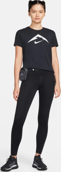 Футболка для бігу жіноча Nike W NK DF TRAIL TEE чорна FQ4987-010