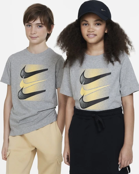 Футболка підліткова Nike U NSW TEE CORE BRANDMARK 4 сіра DX9525-063